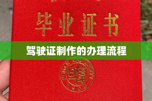 甘德驾驶证制作的办理流程