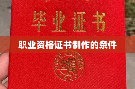 甘德职业资格证书制作的条件
