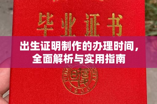 甘德出生证明制作的办理时间，全面解析与实用指南